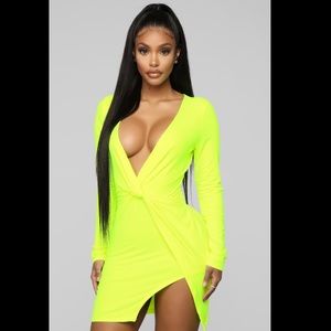 Neon Yellow/Green Dress